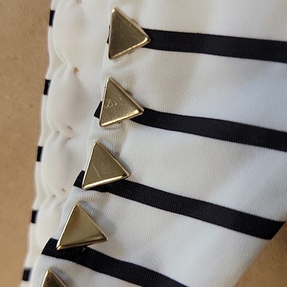 NWT!!! SAME Los Angeles SKIN BY SAME Shea Marie Studded Striped Bikini Bottom - Picture 3 of 8